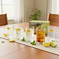 Yera Prima Austin Long Aqua Glass Tumbler Set of 6pc