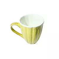 Large Coffee Mugs with Embossed Checkered Pattern Surface