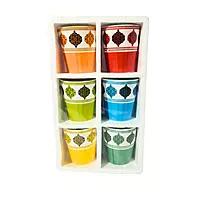 Handcrafted Ceramic Multicolor Microwave Safe Chai/Tea Glasses/Serving Tea Kullad Cups Set