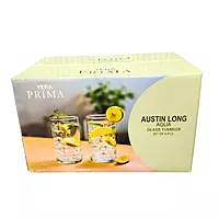 Yera Prima Austin Long Aqua Glass Tumbler Set of 6pc
