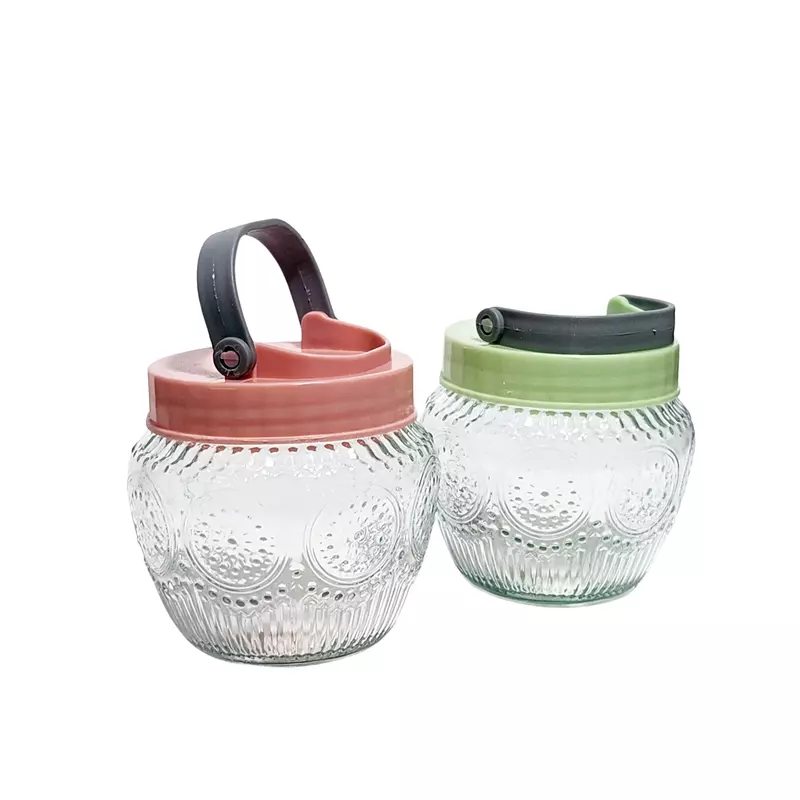 Glass Storage Jars with Handles