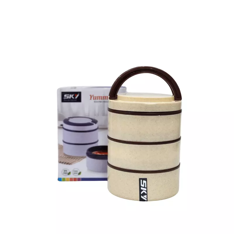 Insulated Stainless Steel 3-Tier Lunch Box