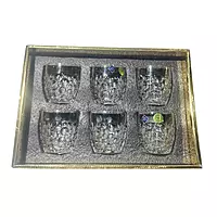 Water Glass Crystal gold line 370 ML