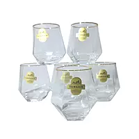 Diamond Whiskey Glasses 300 ml Set of 6 Pcs