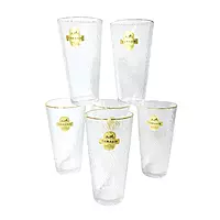 Yamasin Crystal Glasses with Gold Line Set of 6