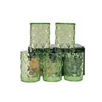 Set of 6 Transparent Plastic Glass Set - 250ml each