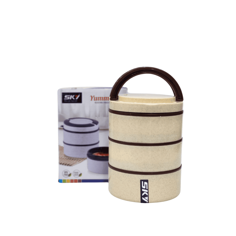 Insulated Stainless Steel 3-Tier Lunch Box