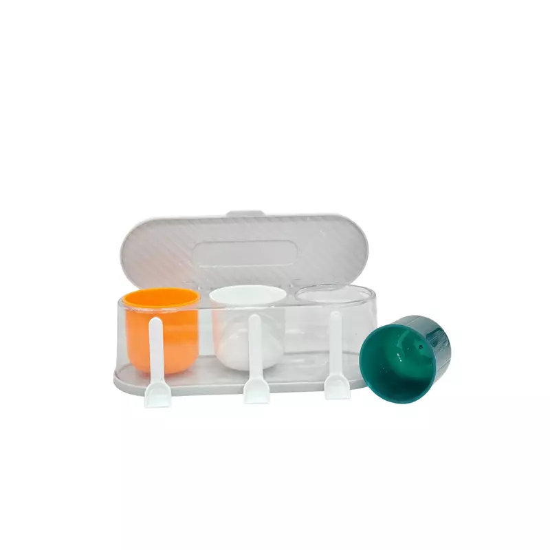 3 Grid Seasoning Spice Masala box with Spoon