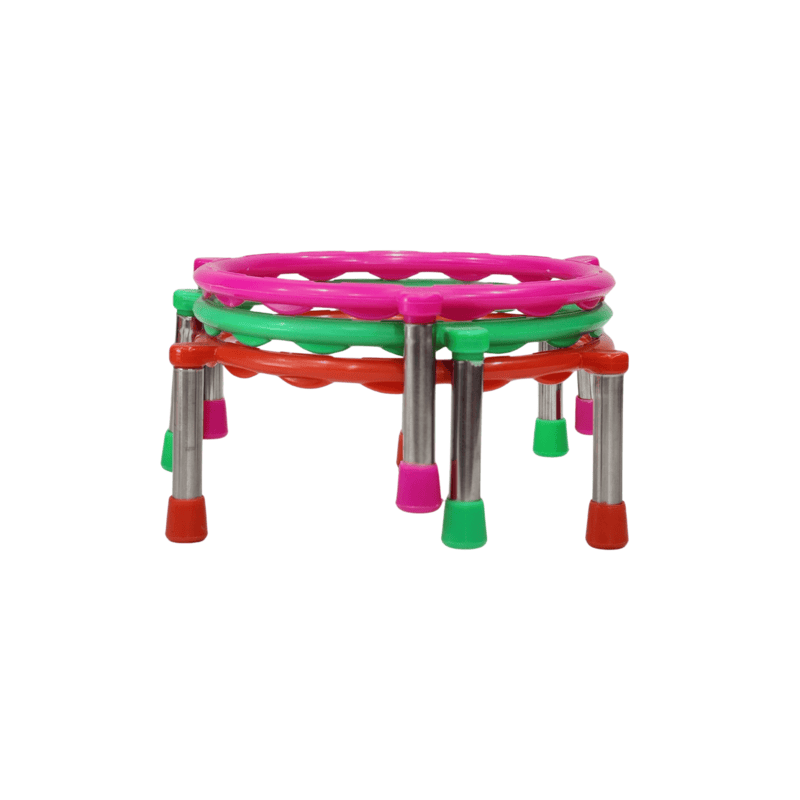 Single Ring Matka/ Pot Stand with Stainless Steel Leg