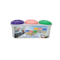 Set of 3 Storage Containers with 3 Spoons