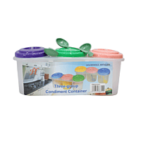 Set of 3 Storage Containers with 3 Spoons