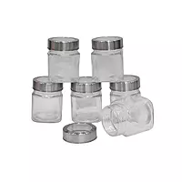 240ml Round Glass Jar with Steel Cap Set of 6
