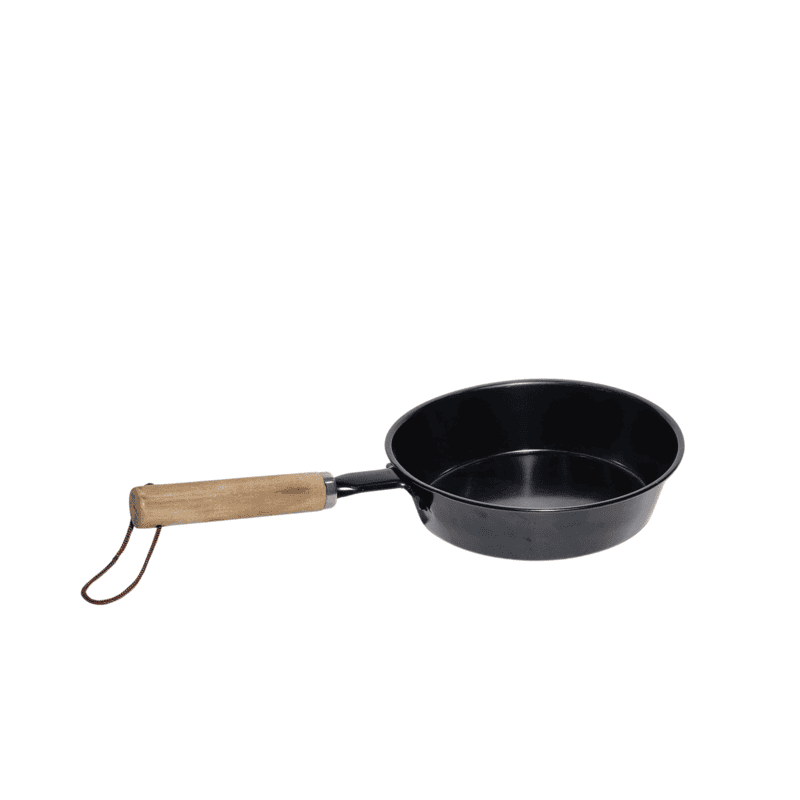 Mini Iron Frying Pan with Wooden Handle