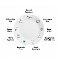 LAOPALA Pack of 33 Opalware Diva Classique Aster pink 100% Hygienic & Dishwasher safe Dinner Set