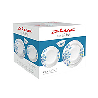 LAOPALA Pack of 33 Opalware Diva Classique Misty Flair 100% Hygienic & Dishwasher safe Dinner Set