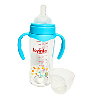 Leyinle wide-mouth glass baby feeding bottle