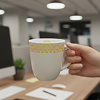 V.Kay Golden Weave Ceramic Mug