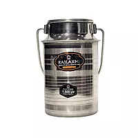 Stainless Steel Milk Container with Lid & Handle