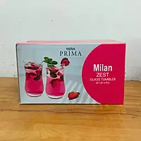 Yera Prima Milan Zest Glass Tumbler Set of 6