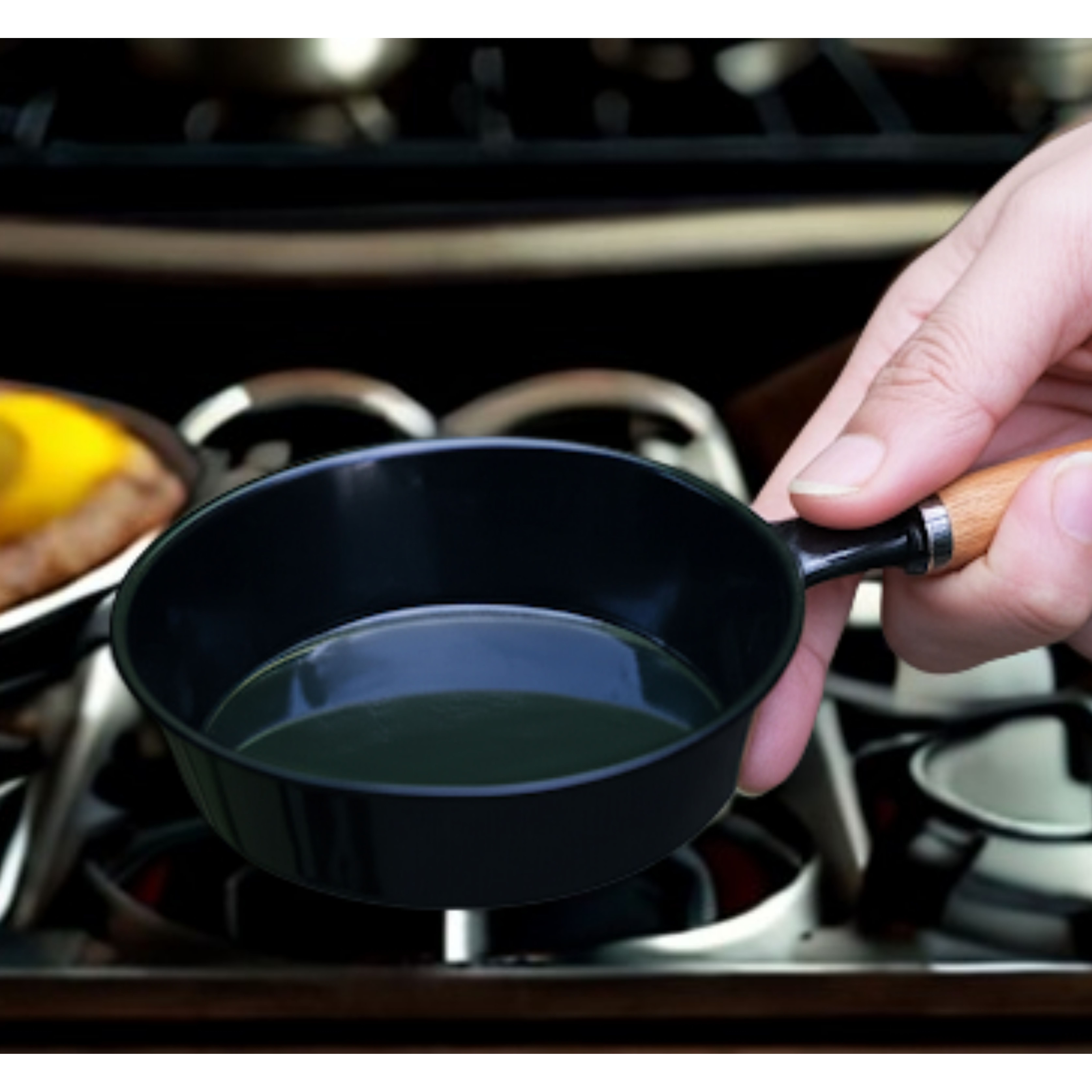 Mini Iron Frying Pan with Wooden Handle