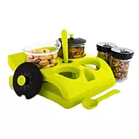 Multipurpose Dining Stand 4 Pcs Set Container & Salt Pepper Box Set