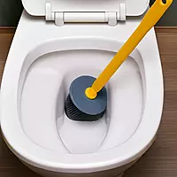 Silicon Toilet Brush with Holder Stand
