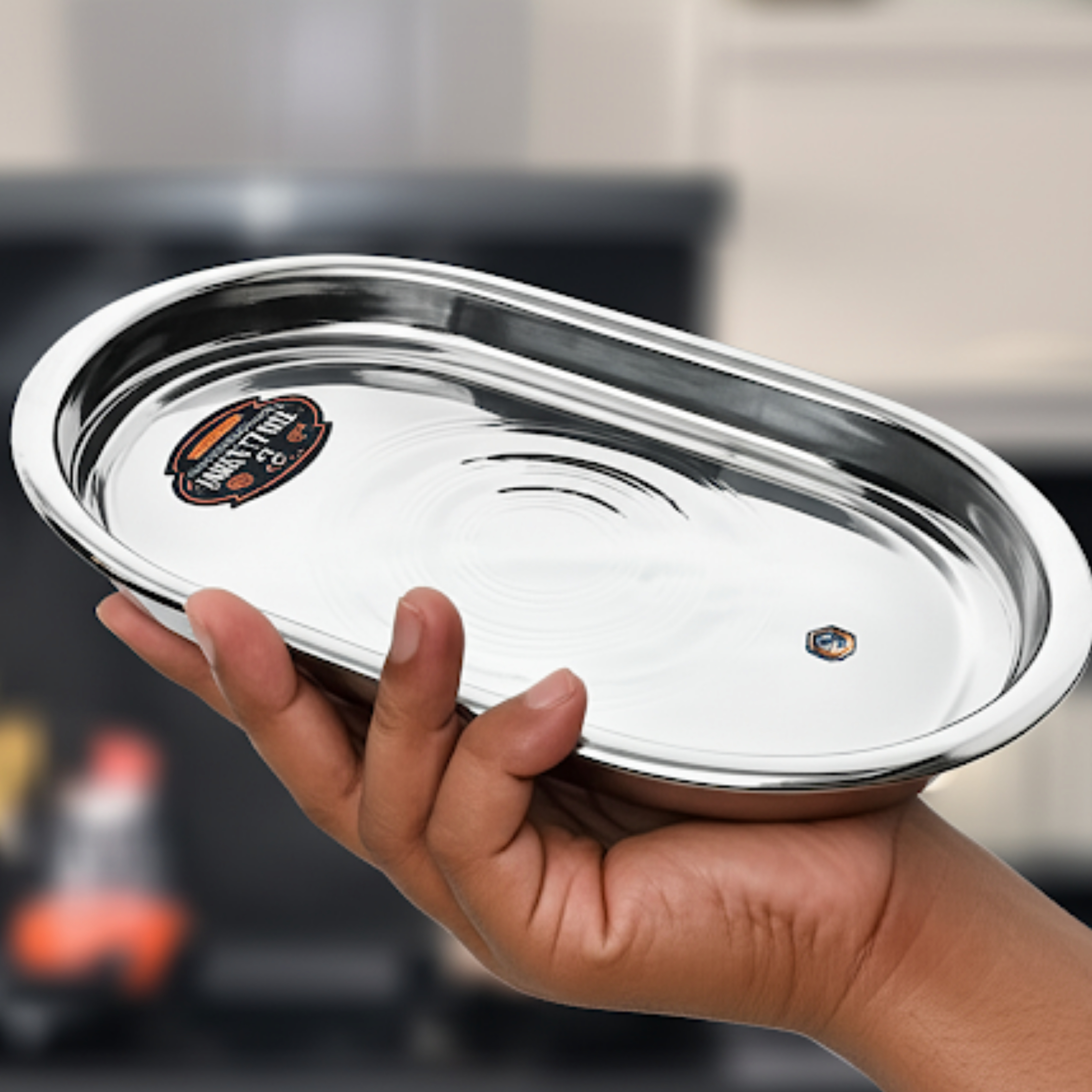 Premium Medium Size Oval Stainless Steel Serving Tray
