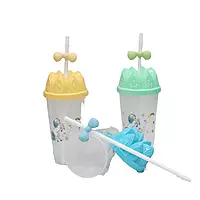 Printed Transparent Kids Sipper With Straw