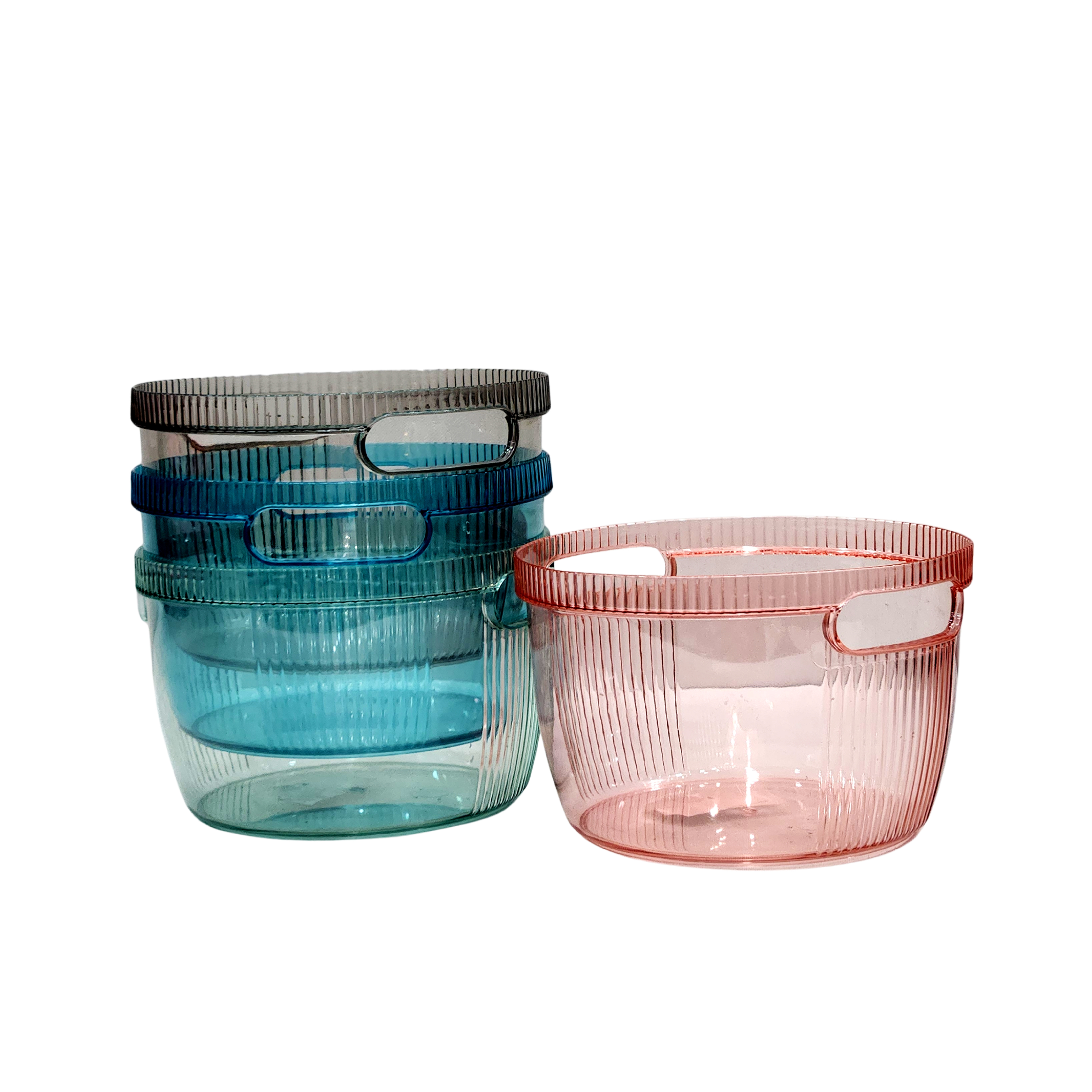 Multicolor Plastic Basket with Side Handle
