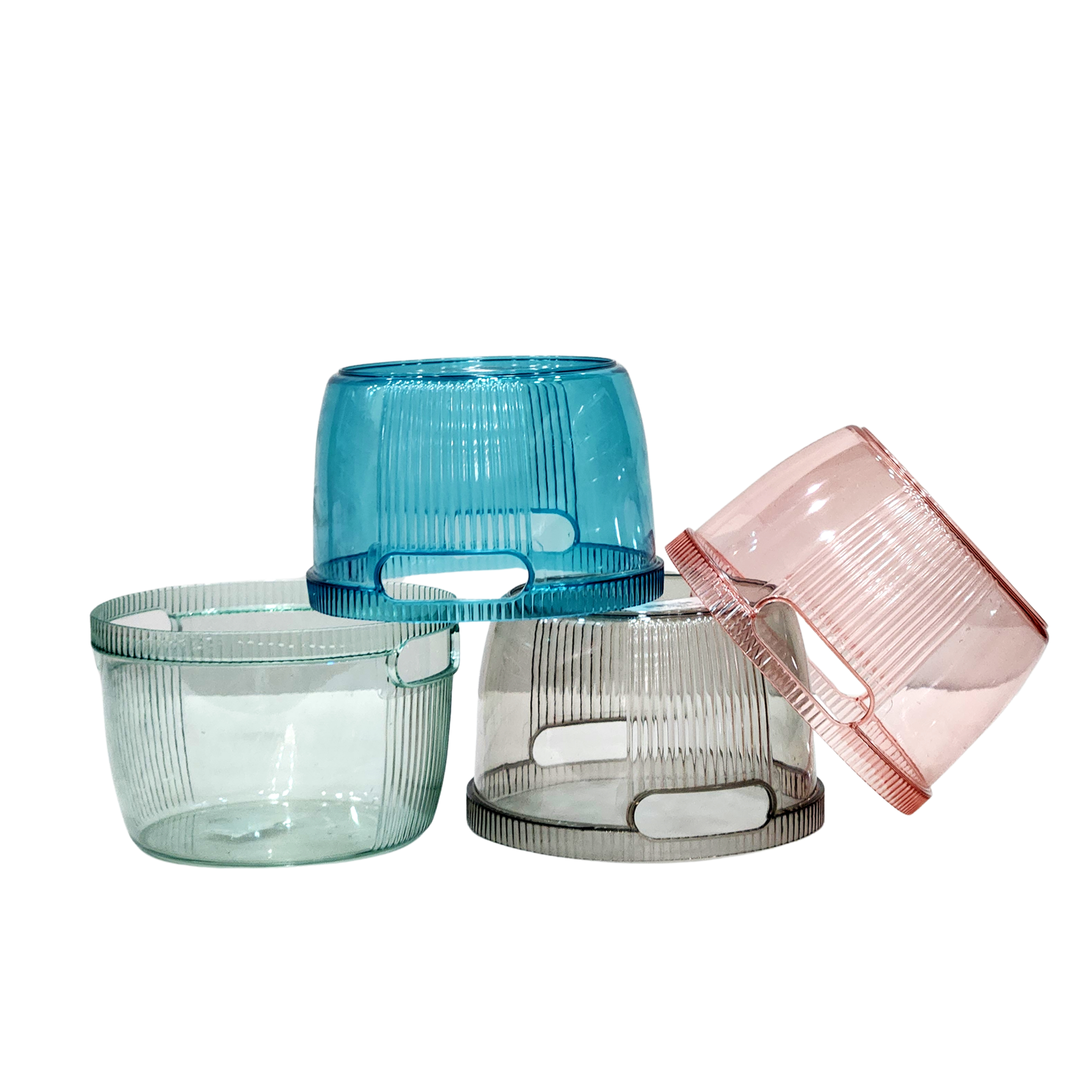 Multicolor Plastic Basket with Side Handle