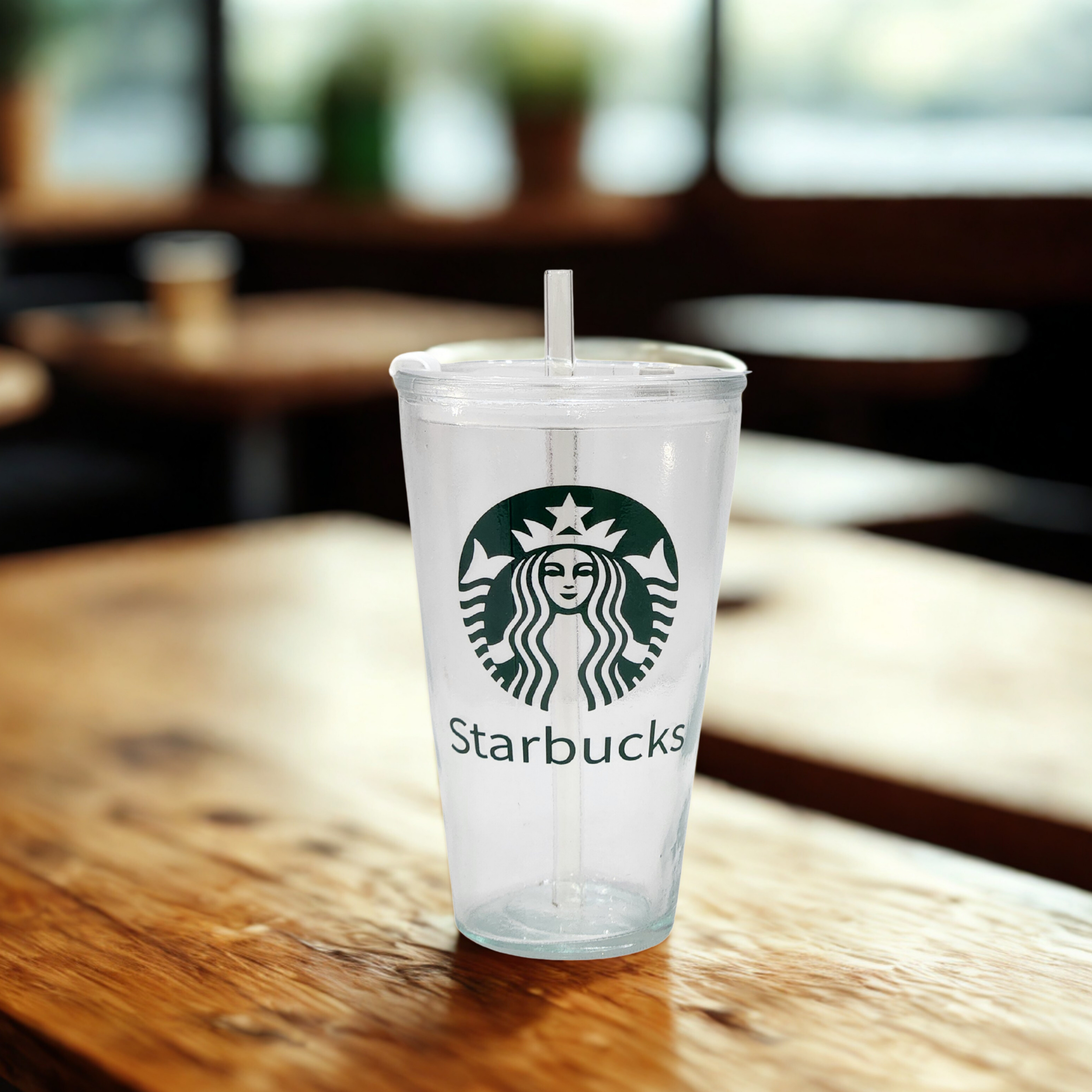 Starbucks Glass Tumbler with Straw