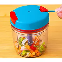 Multipurpose Sqaure Plastic Chopper With 5 Blades And Mixer