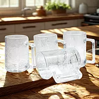 Designer Glass Tea/Coffee Mug with Handle