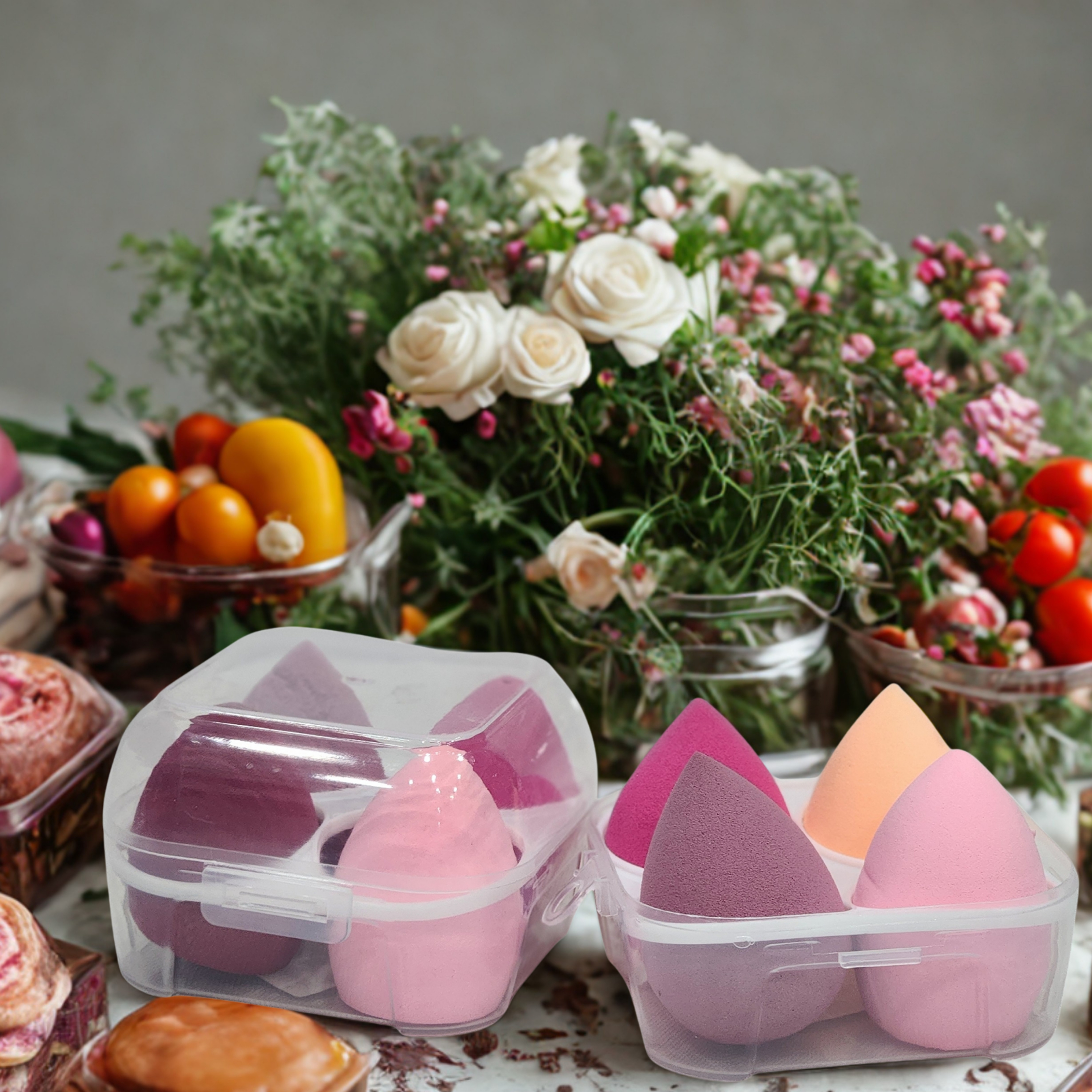 Set of 4 Multicolor Makeup Sponge, Beauty Blender