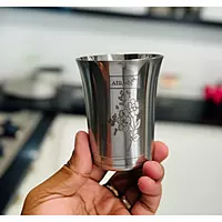 Stainless Steel Flower Design Glass