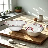 Melamine Unbreakable Microwave Safe Serving Bowl with Lid