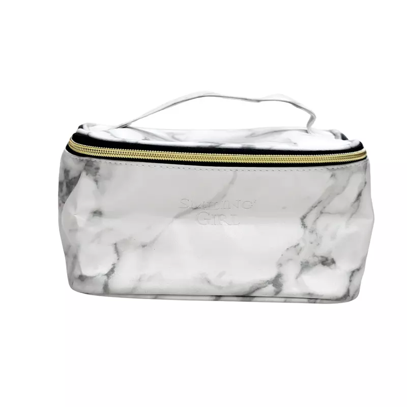 White Marble Design Makeup Pouch Cosmetic Bag