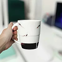 Ceramic Mug 350ml with Brown Distinctive Design