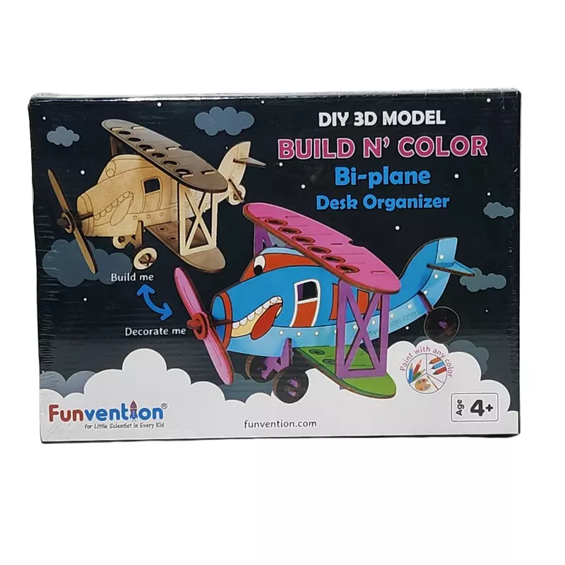 Diy 3d model Build And colour Bi-plane